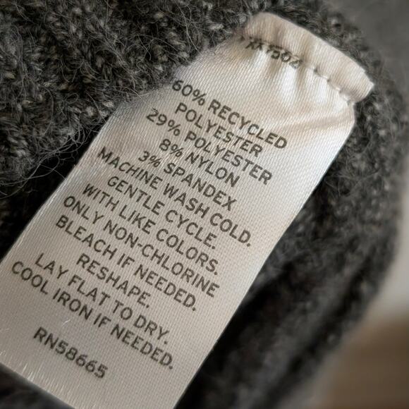 BP. Women's Fold Over Off The Shoulder Sweater Long Sleeve Gray Size M - Picture 7 of 9